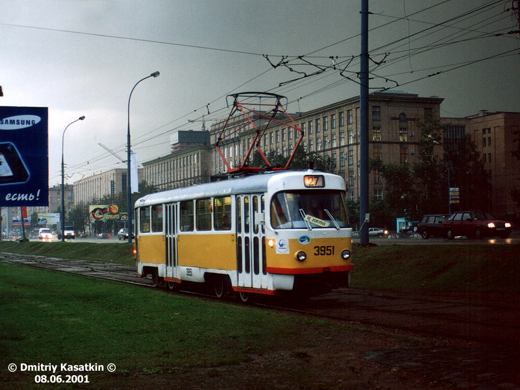 Москва, Tatra T3SU № 3951