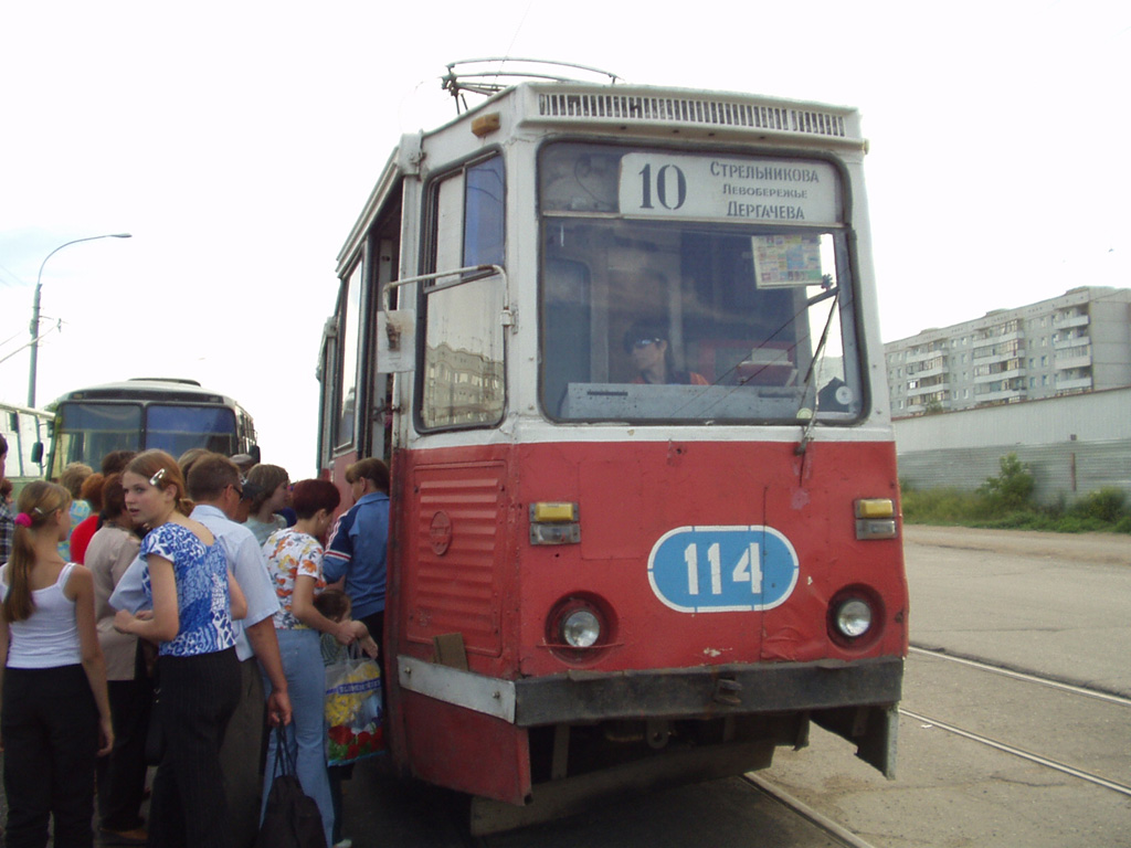 Омск, 71-605 (КТМ-5М3) № 114; Омск — Трамвайные линии — Левобережье / 10-й маршрут (демонтировано)