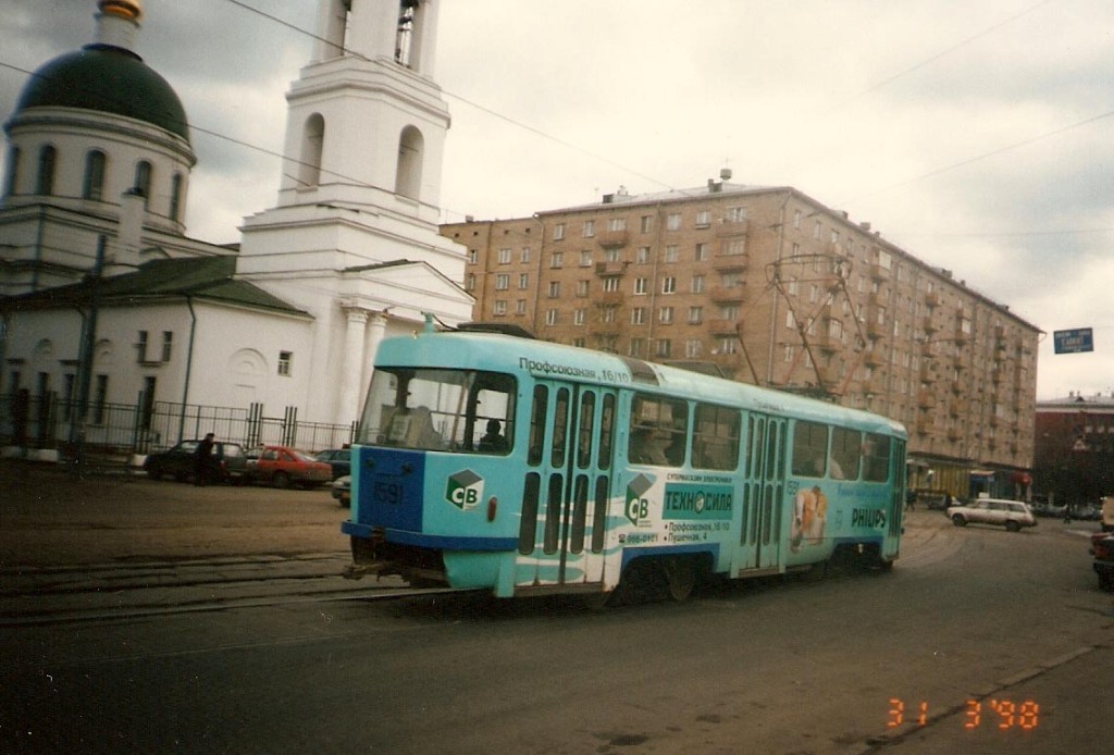 Москва, Tatra T3SU № 1591