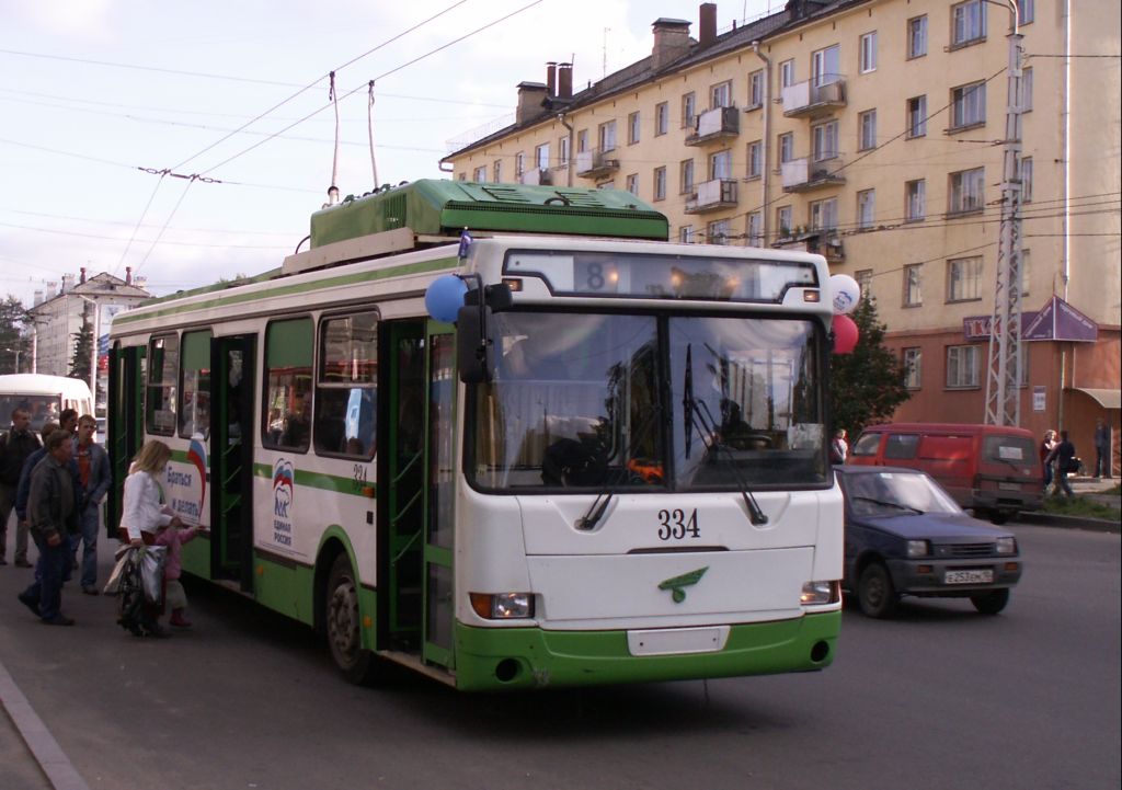 Петрозаводск, МТрЗ-5279-0000012 № 334; Петрозаводск — Открытие троллейбусной линии до Лососинского шоссе
