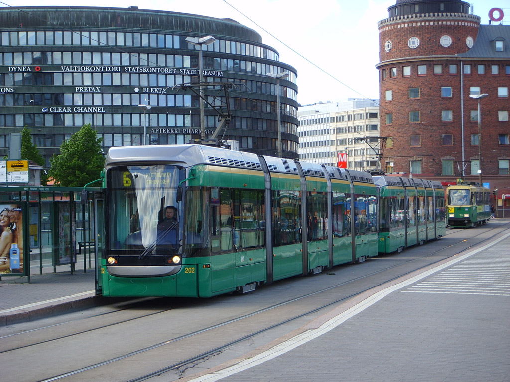 Helsinki — Espoo, Bombardier Variotram MLRV1 Nr. 202 Helsinki — Espoo, Bombardier Variotram MLRV1 Nr. 202