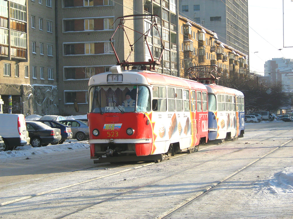 Екатеринбург, Tatra T3SU (двухдверная) № 523