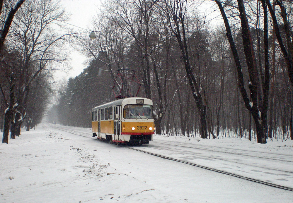 Москва, Tatra T3SU № 3922