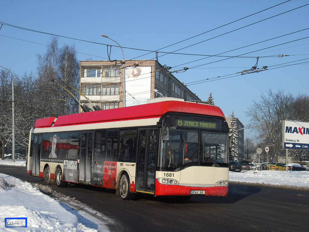Вильнюс, Solaris Trollino II 15 AC № 1681