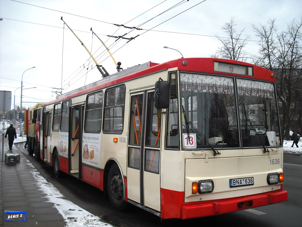 Вильнюс, Škoda 14Tr13/6 № 1636