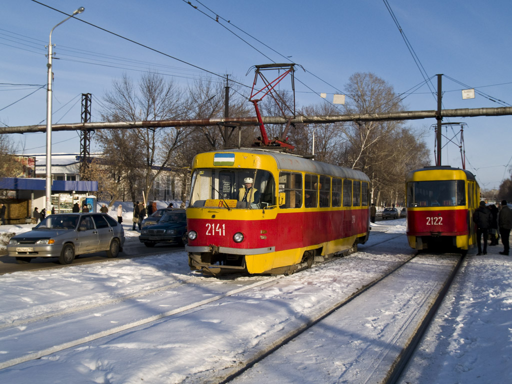 Уфа, Tatra T3R.P № 2141; Уфа, Tatra T3SU № 2122 Уфа, Tatra T3R.P № 2141; Уфа, Tatra T3SU № 2122