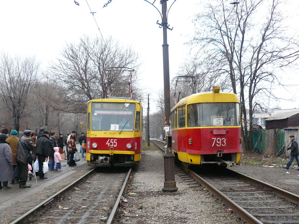 Запорожье, Tatra T6B5SU № 455; Запорожье, Tatra T3SU № 793