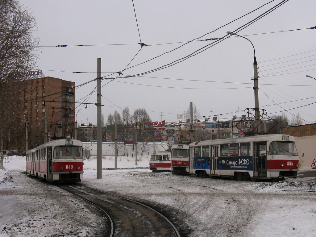 Szamara, Tatra T3SU — 840; Szamara, Tatra T3SU — 885; Szamara — Terminus stations and loops (tramway)