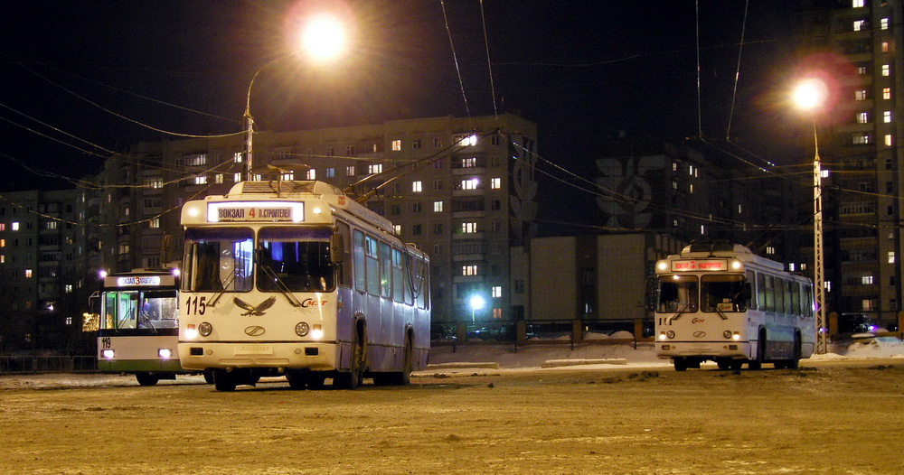 Миасс, БТЗ-5276-04 № 115; Миасс, БТЗ-5276-04 № 111; Миасс — Троллейбусные конечные станции и кольца