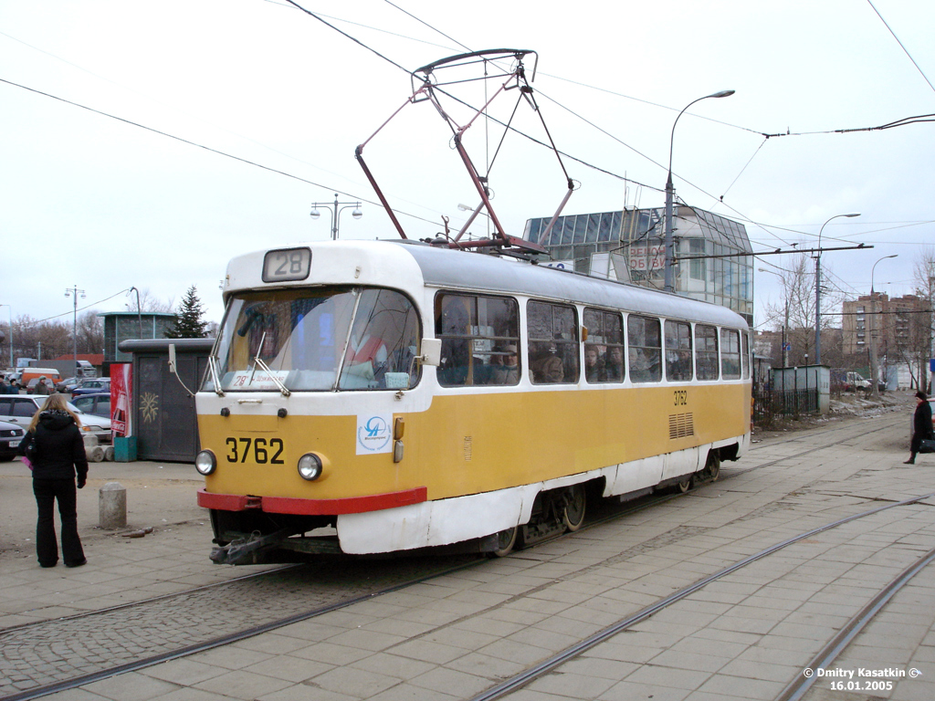 Москва, Tatra T3SU № 3762