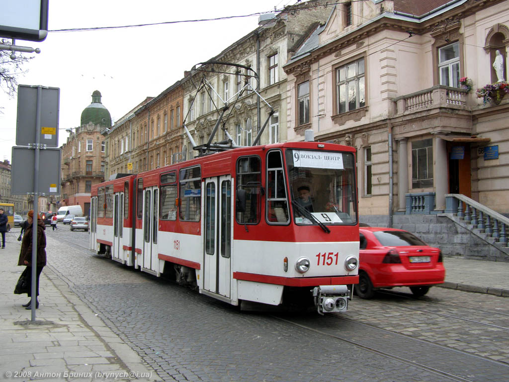 Львов, Tatra KT4D № 1151