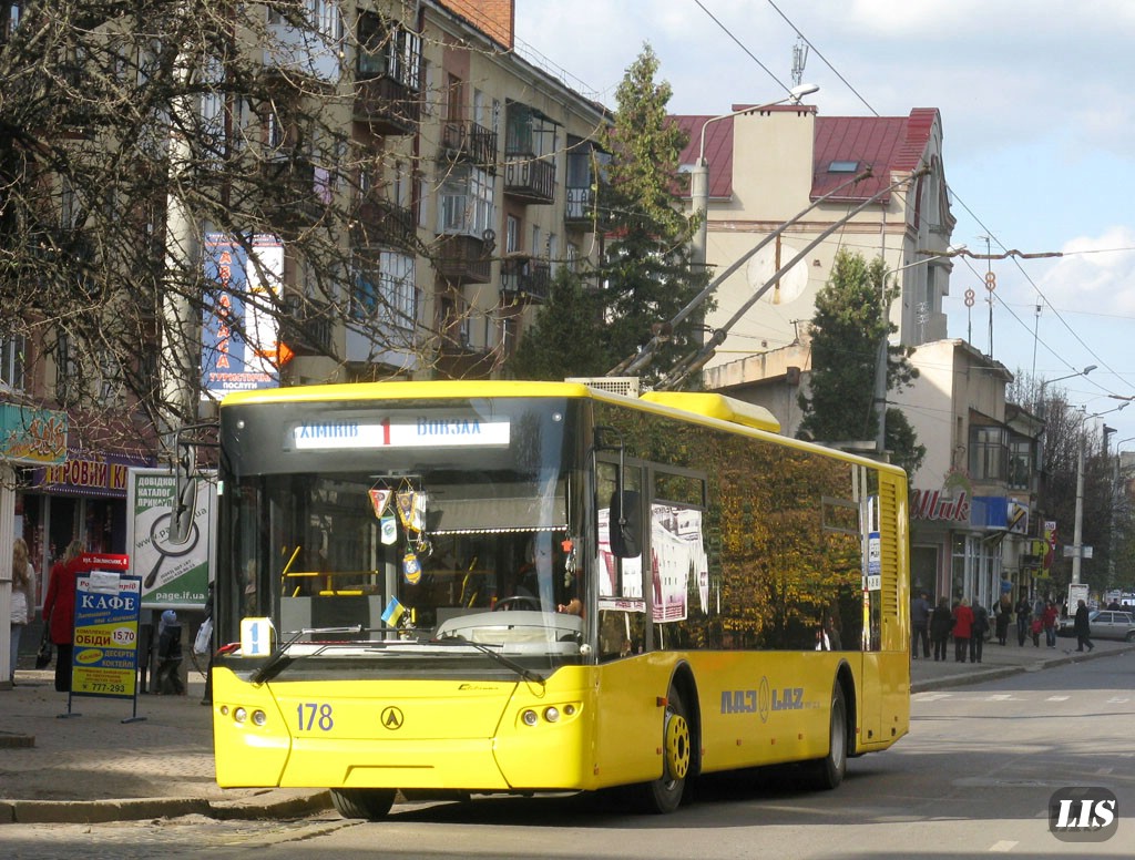Ивано-Франковск, ЛАЗ E183D1 № 178