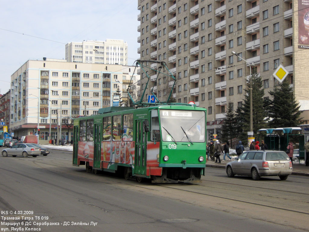 Минск, Tatra T6B5SU № 019