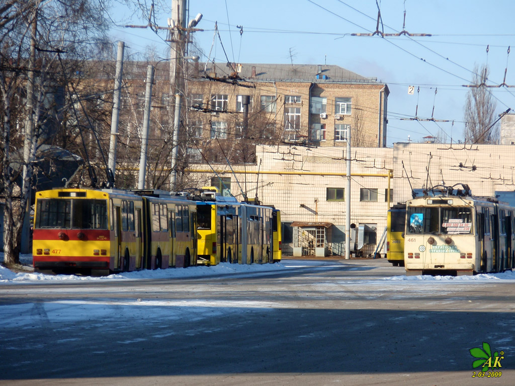 Киев, Škoda 15Tr02/6 № 461; Киев, Škoda 15Tr03/6 № 477; Киев — Троллейбусные депо: 2