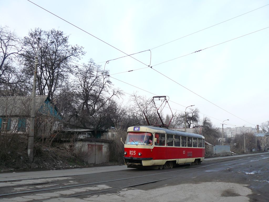 Днепр, Tatra T3SU (двухдверная) № 1123 Днепр, Tatra T3SU (двухдверная) № 1123
