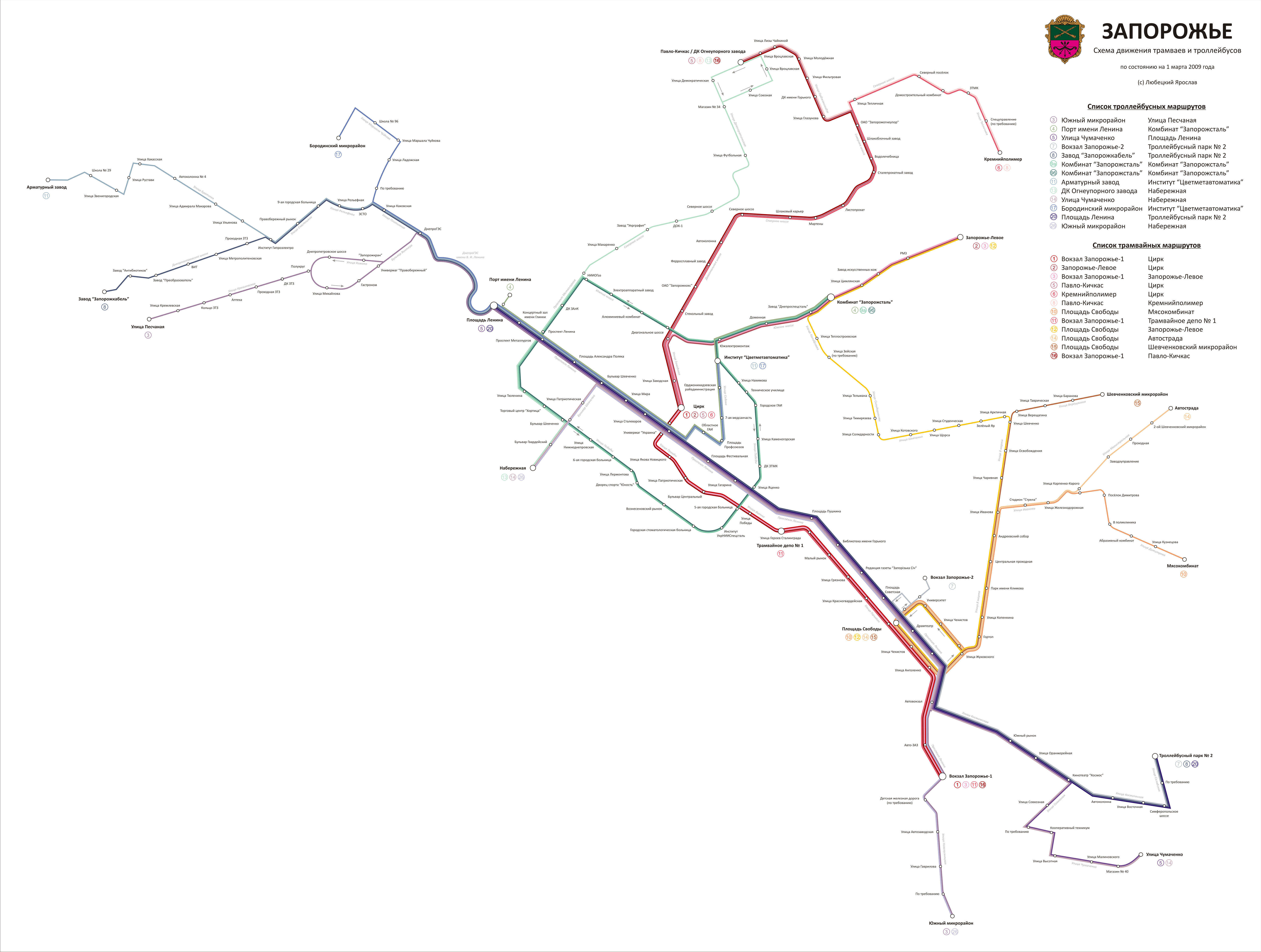 Запорожье — Схемы