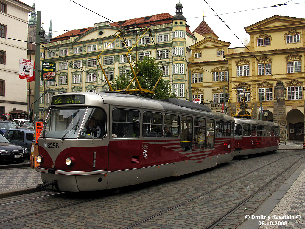 Прага, Tatra T3R.PLF № 8258