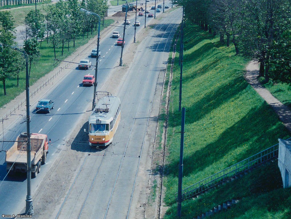 Москва, Tatra T3SU № 3498