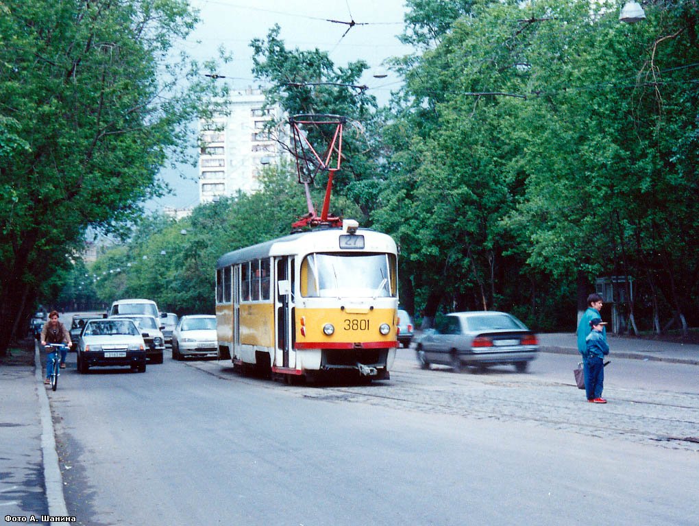 Москва, Tatra T3SU № 3801
