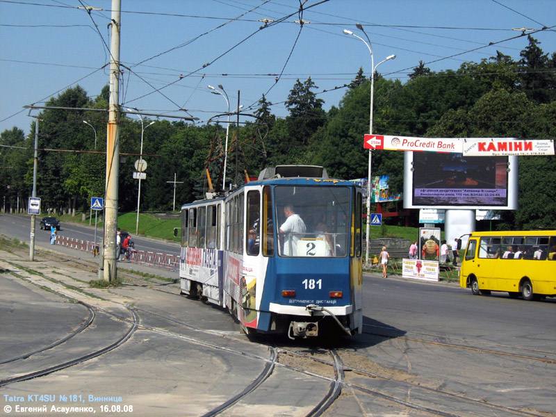 Винница, Tatra KT4SU № 181