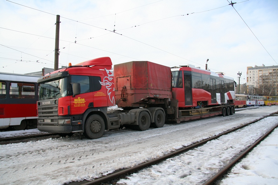 Nijni Novgorod — Testing of new LM-2008 (71-153) tram car