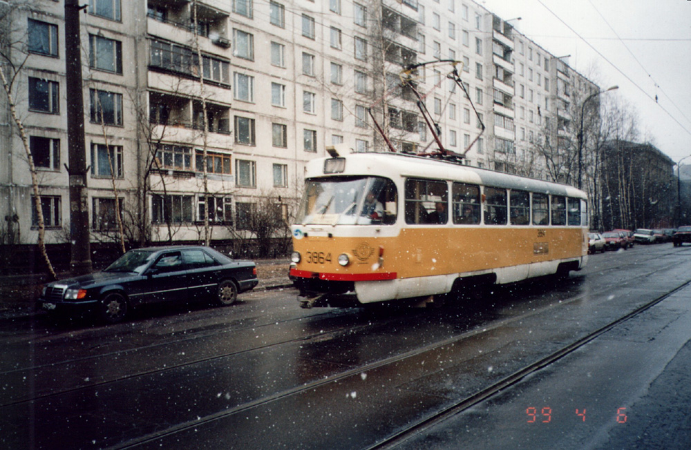 Москва, Tatra T3Т № 3864
