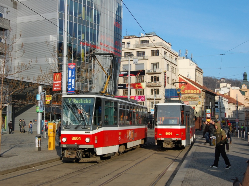 Прага, Tatra T6A5 № 8604; Прага, Tatra T6A5 № 8654 Прага, Tatra T6A5 № 8604; Прага, Tatra T6A5 № 8654