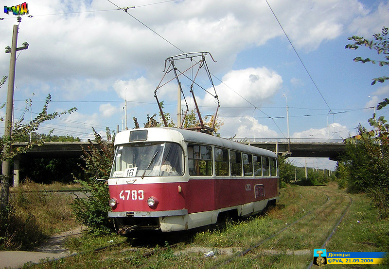 Донецк, Tatra T3SU (двухдверная) № 4783