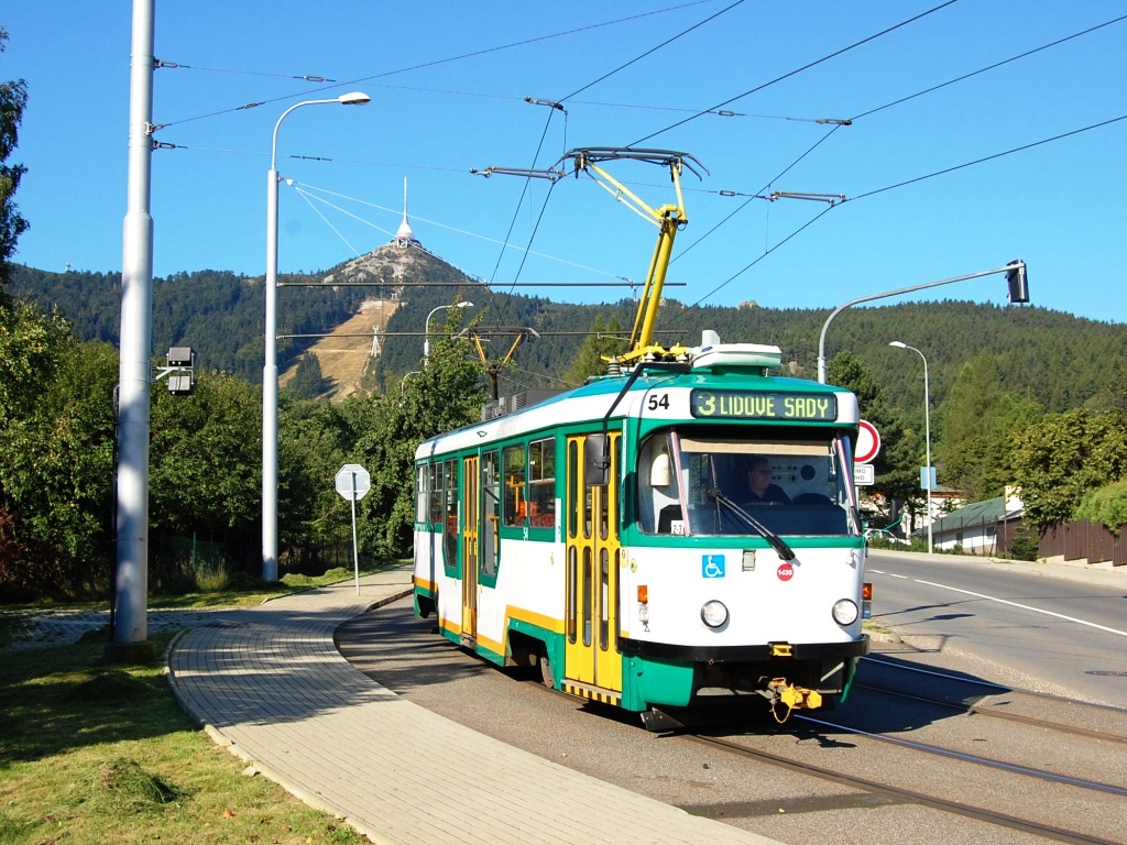 Либерец ― Яблонец-над-Нисой, Tatra T3R.PLF № 54 Либерец ― Яблонец-над-Нисой, Tatra T3R.PLF № 54