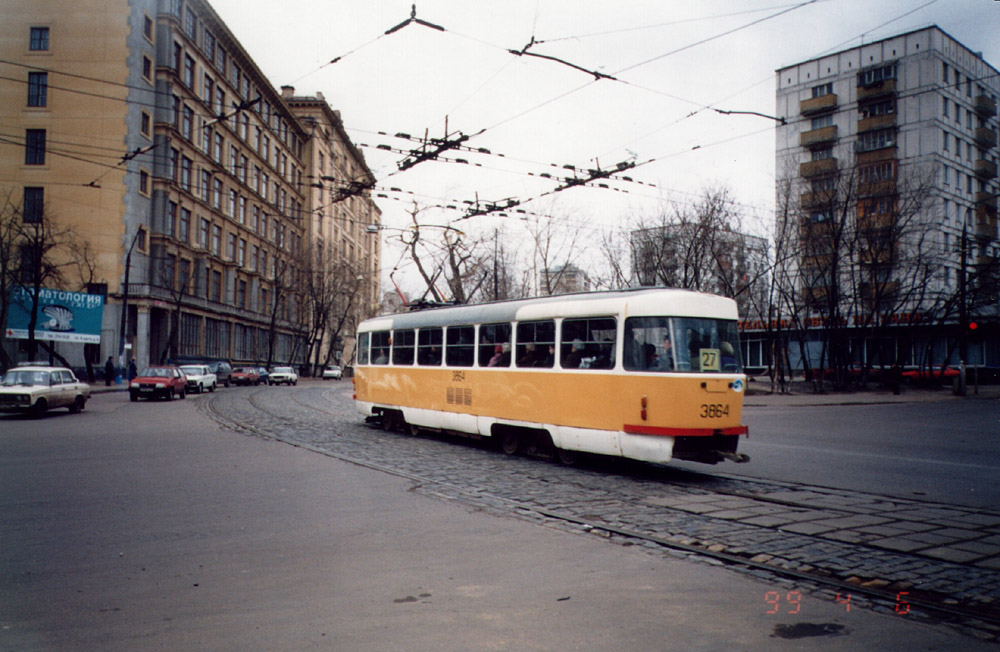 Москва, Tatra T3Т № 3864