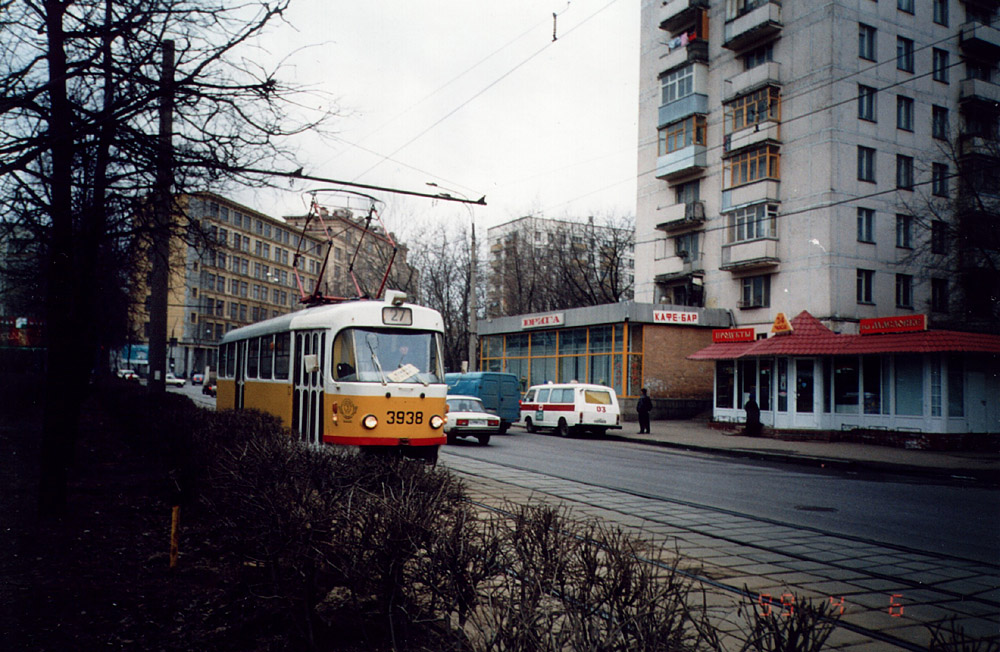 Москва, Tatra T3SU № 3938