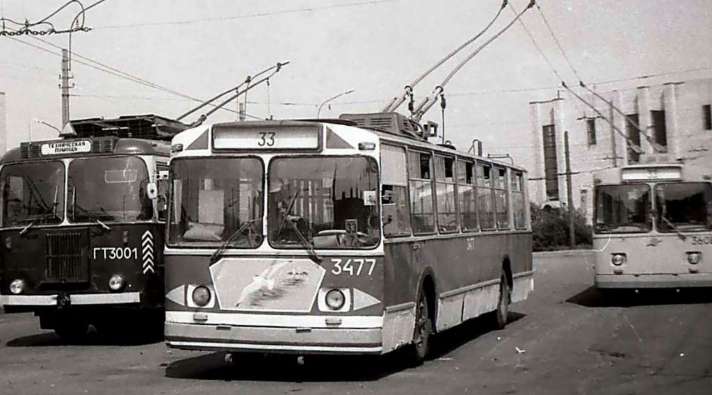 Sanktpēterburga, ZiU-682V № 3477; Sanktpēterburga, ZiU-682V № 3608; Sanktpēterburga — Historical trolleybus photos