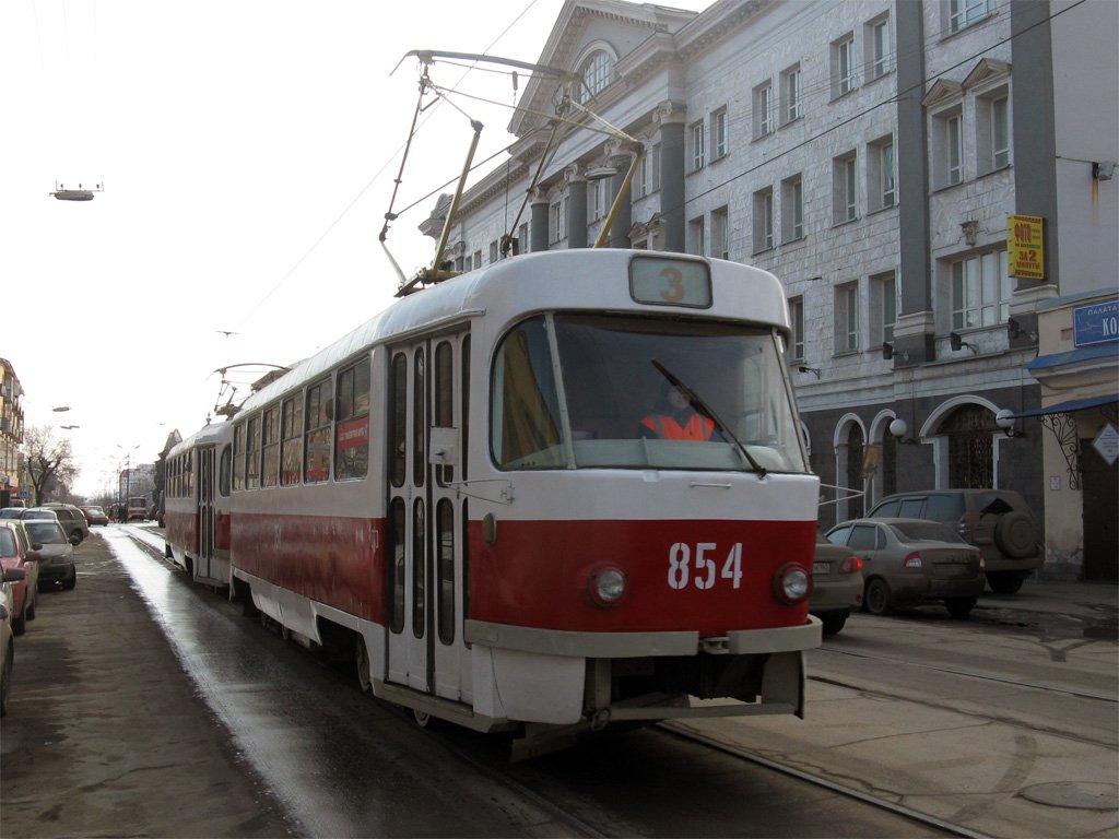 Самара, Tatra T3SU (двухдверная) № 854