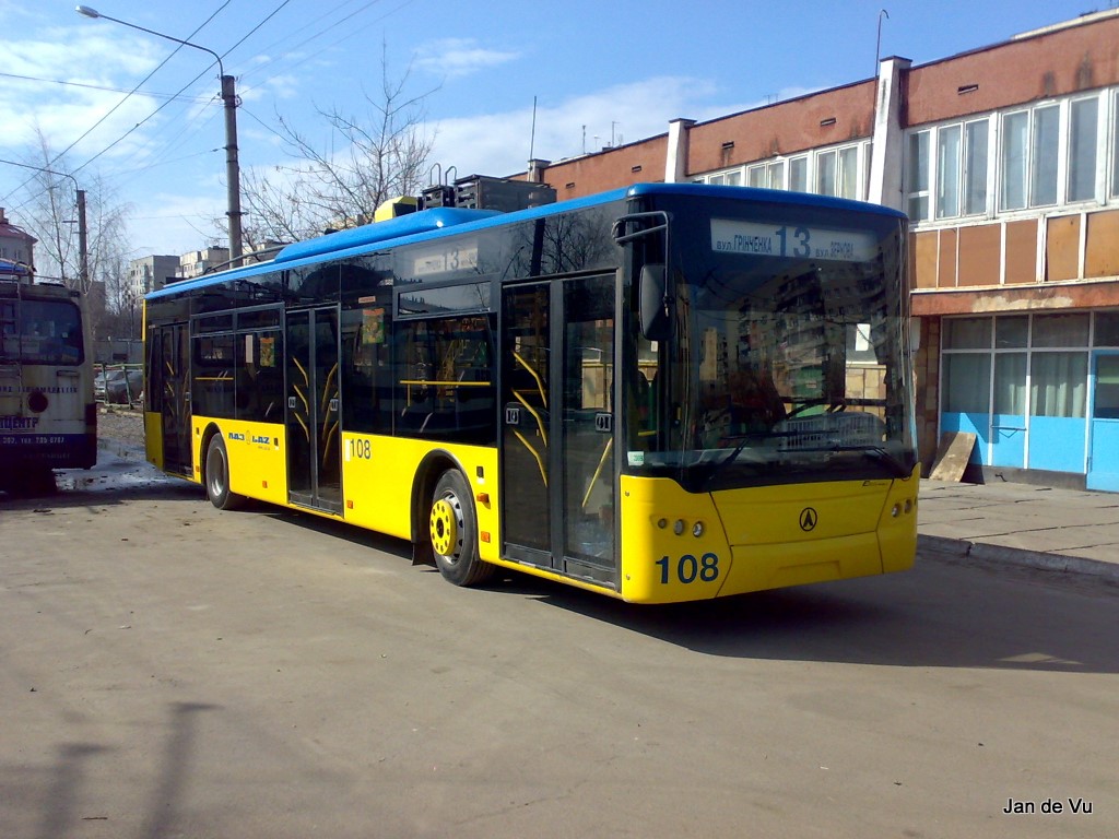 Львов, ЛАЗ E183D1 № 108