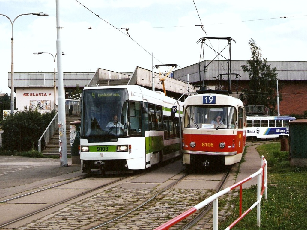 Прага, Tatra RT6N1 № 9103; Прага, Tatra T3M № 8106