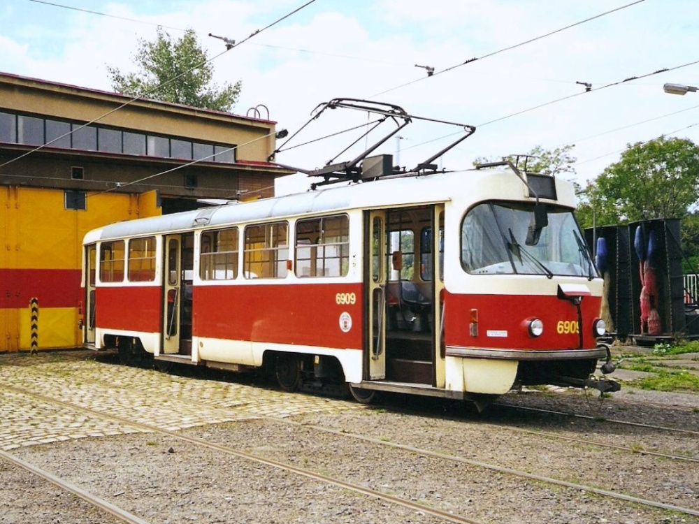 Prague, Tatra T3 № 6909; Prague — Tram depots
