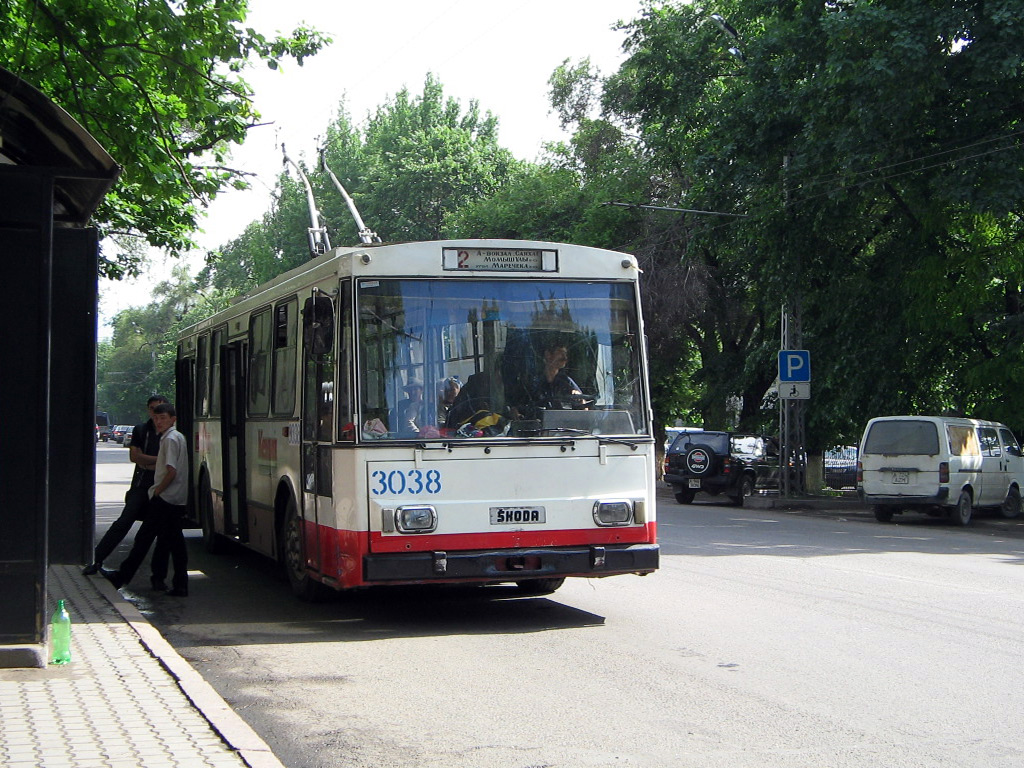 Алматы, Škoda 14Tr07 № 3038 Алматы, Škoda 14Tr07 № 3038