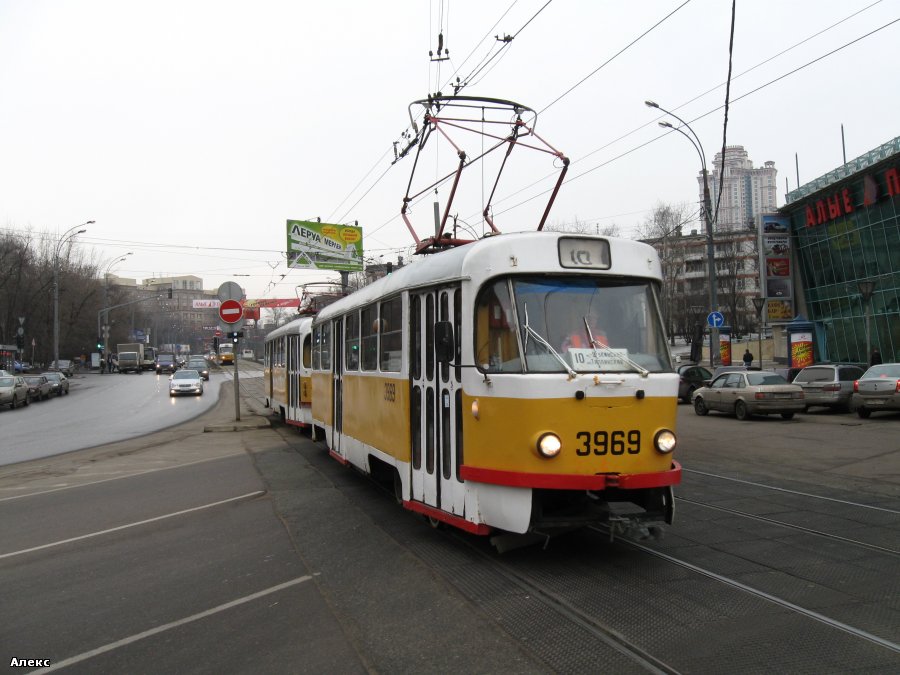 Москва, Tatra T3SU № 3969