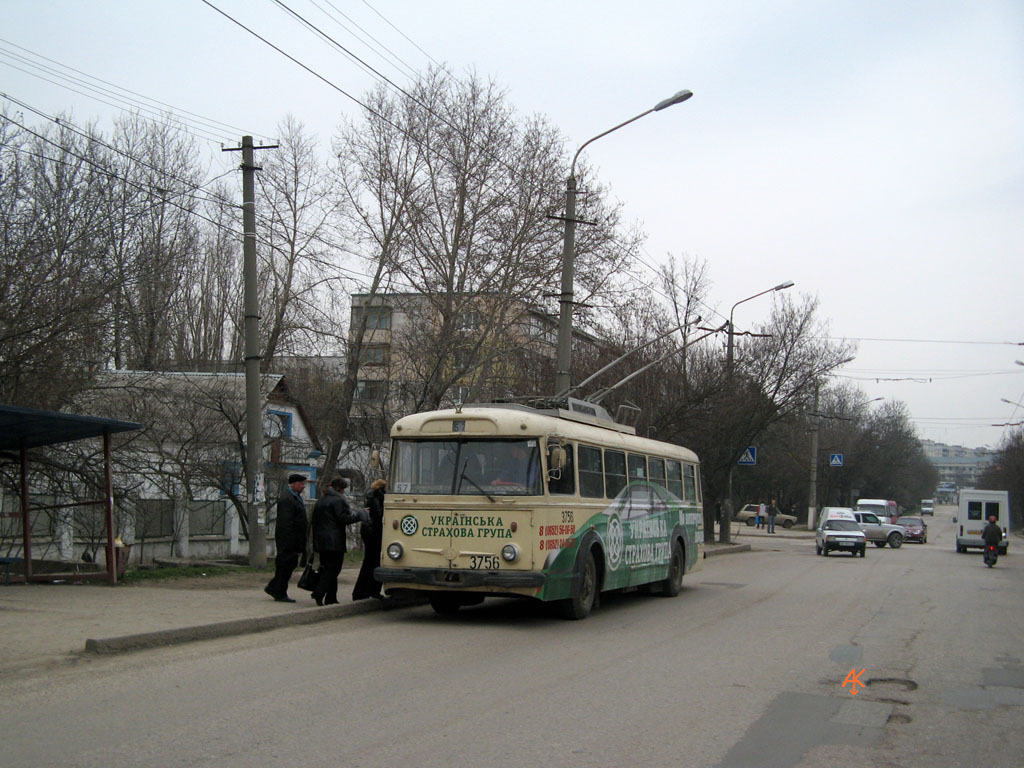 Крымский троллейбус, Škoda 9TrH27 № 3756