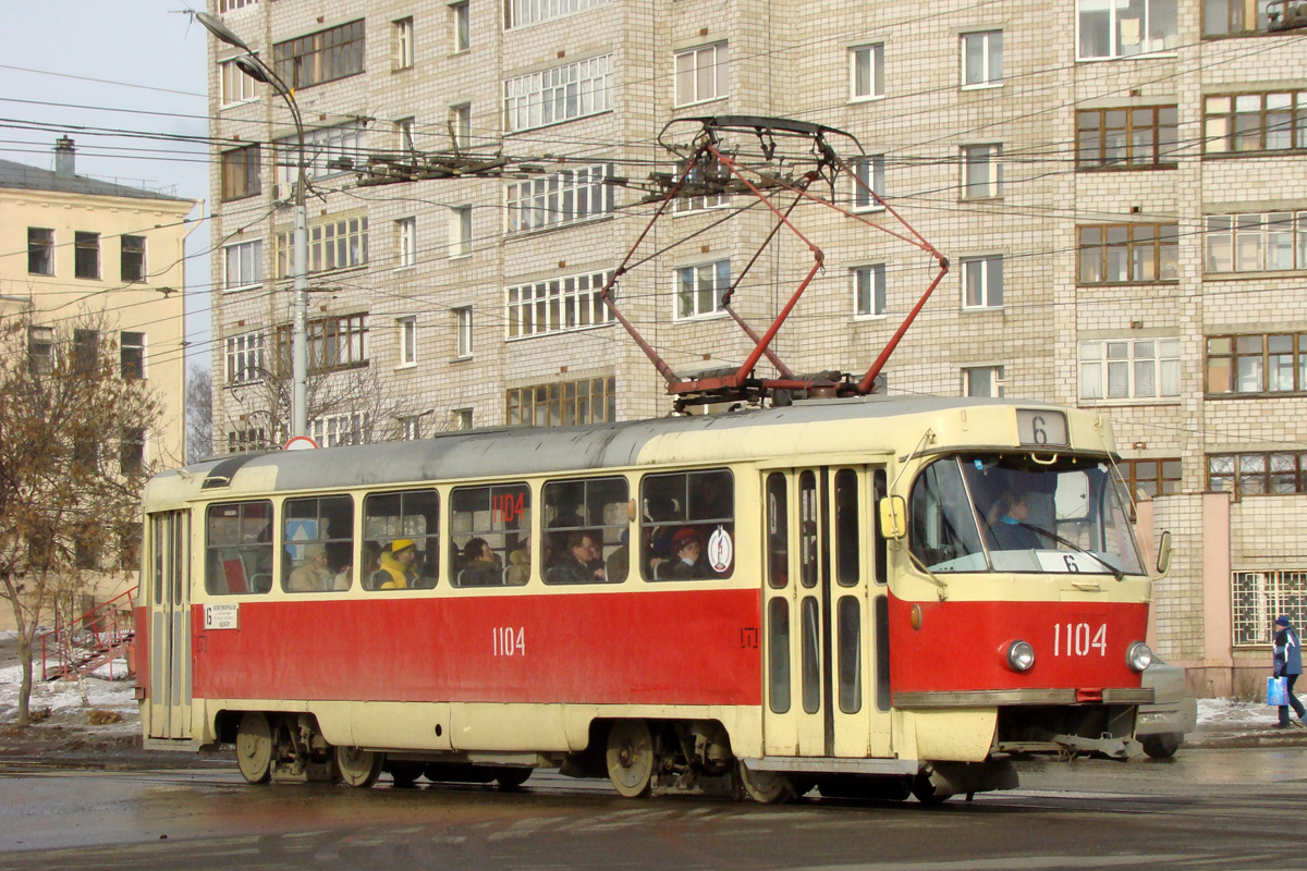 Ижевск, Tatra T3SU (двухдверная) № 1104