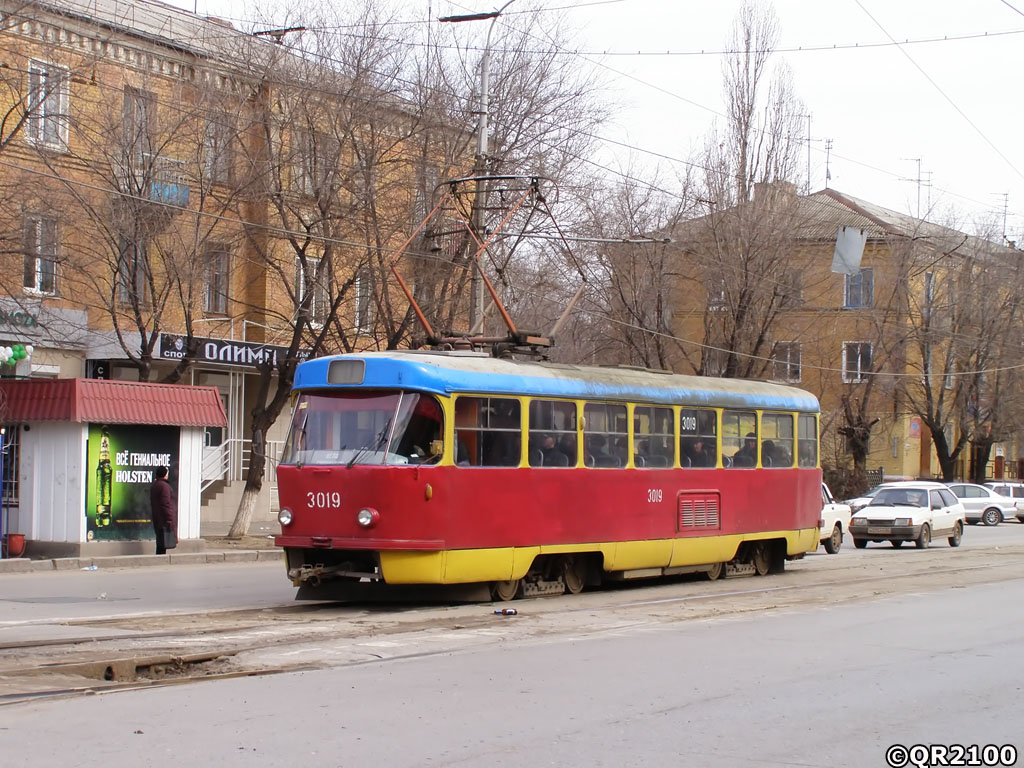 Волгоград, Tatra T3SU (двухдверная) № 3019