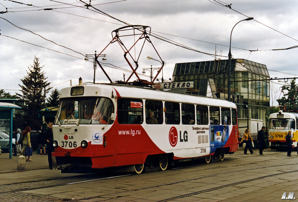 Москва, Tatra T3SU № 3706