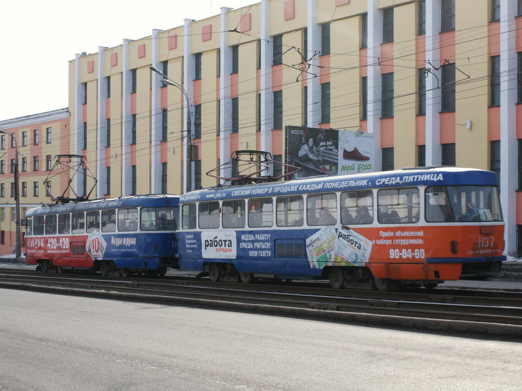 Ижевск, Tatra T3SU (двухдверная) № 1137