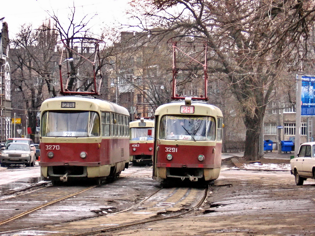 Одесса, Tatra T3SU № 3270; Одесса, Tatra T3SU № 3291; Одесса — Конечные станции