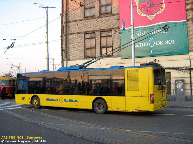 Запорожье, ЛАЗ E183D1 № 011