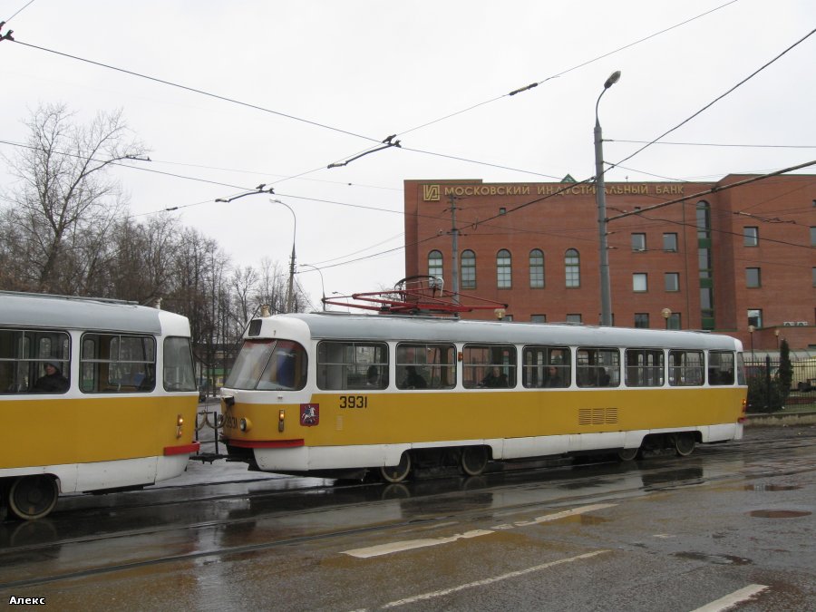 Москва, Tatra T3SU № 3931