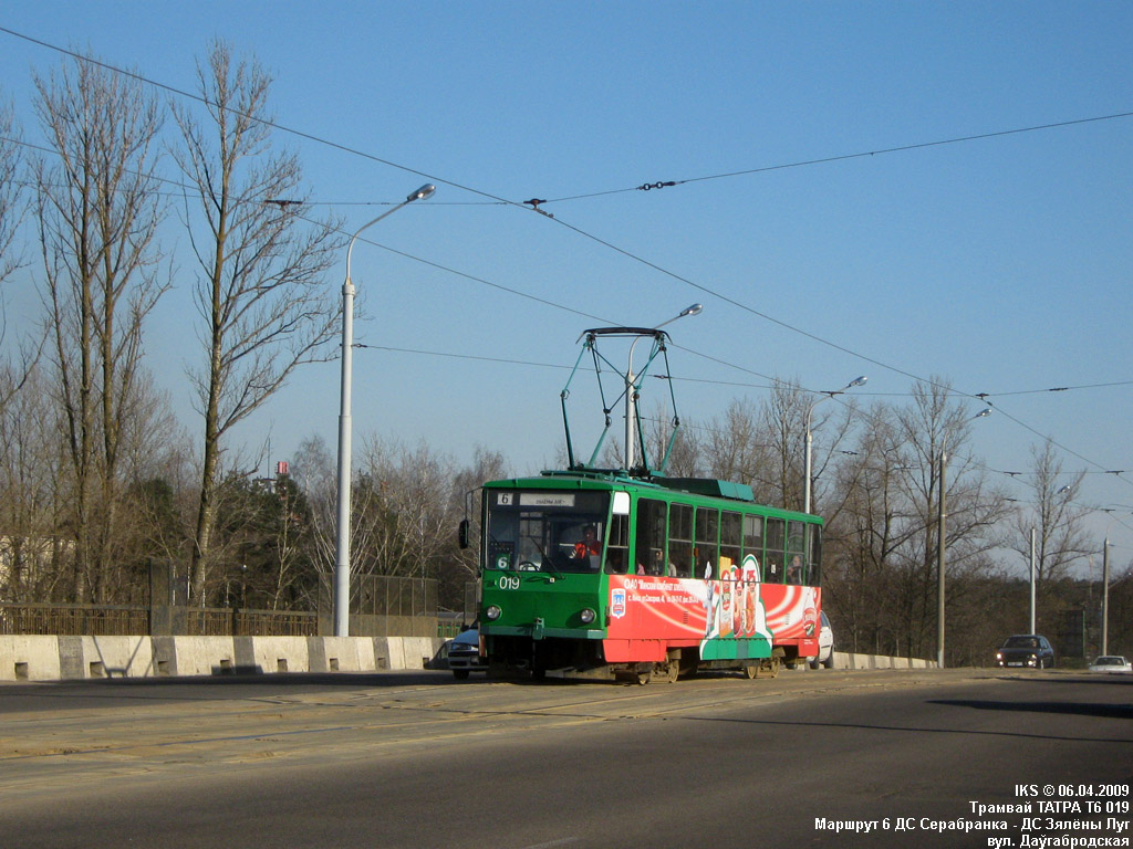 Минск, Tatra T6B5SU № 019