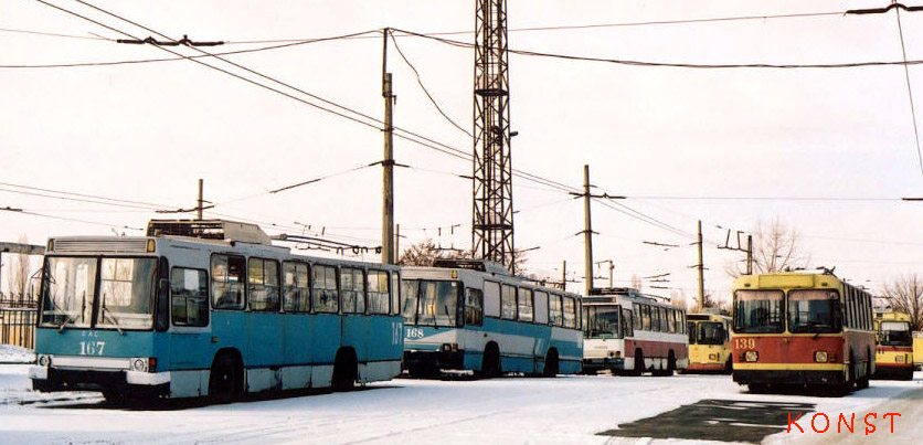 Кременчуг, Киев-11у № 167; Кременчуг, Киев-11у № 168; Кременчуг, Киев-11у № 187; Кременчуг, ЗиУ-682В-012 [В0А] № 139; Кременчуг — Исторические фотографии — Троллейбус (1966-2005)