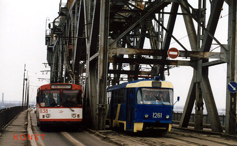 Днепр, ЗиУ-682Г [Г00] № 1138; Днепр, Tatra T3SU № 1261