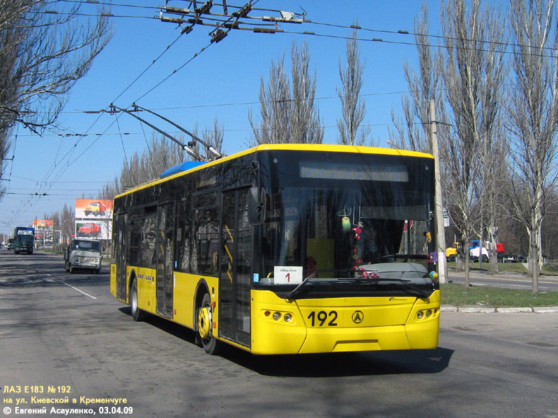 Кременчуг, ЛАЗ E183D1 № 192